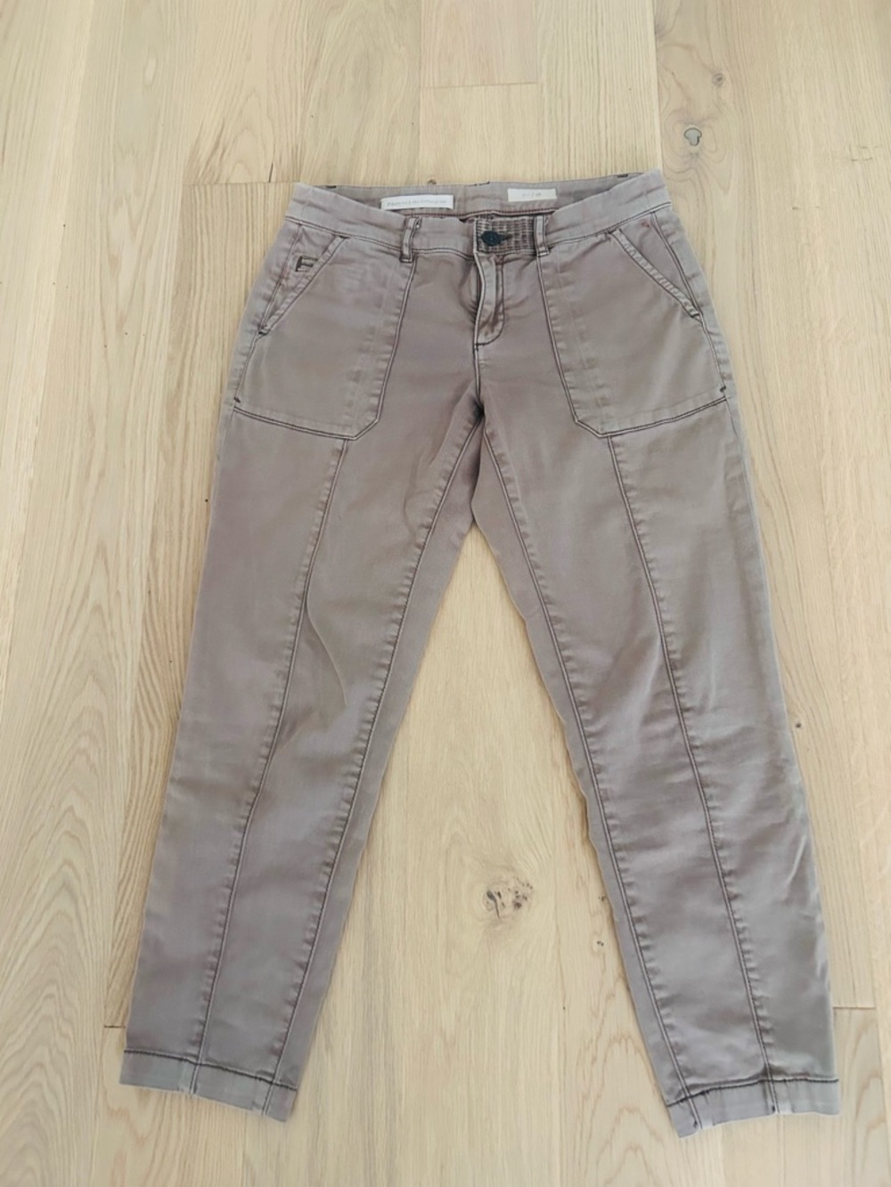 Pilcro Taupe Utility Crop Pants, Size 28